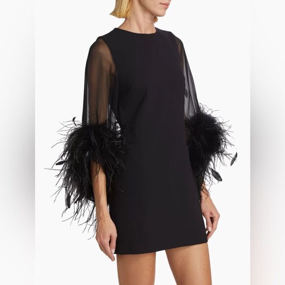 Alice + Olivia Dresses & Skirts - Alice + Olivia  Izola Feather-Trim Minidress size 8